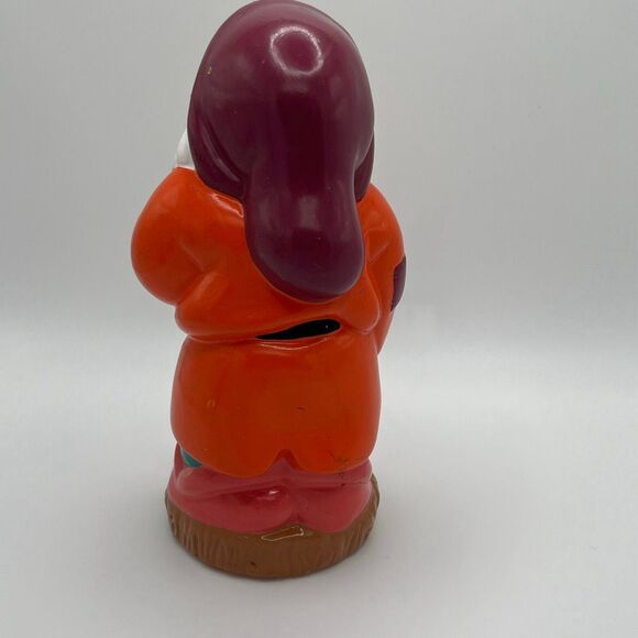 Vintage Snow White & The 7 Dwarfs Sneezy and Sleepy Rubber Squeaky 6” Toys Figur - Picture 3 of 13